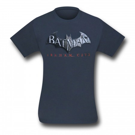 Batman Arkham City Logo on Grey T-Shirt