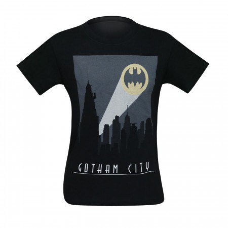 Batman Art Deco Gotham City Signal Men's T-Shirt