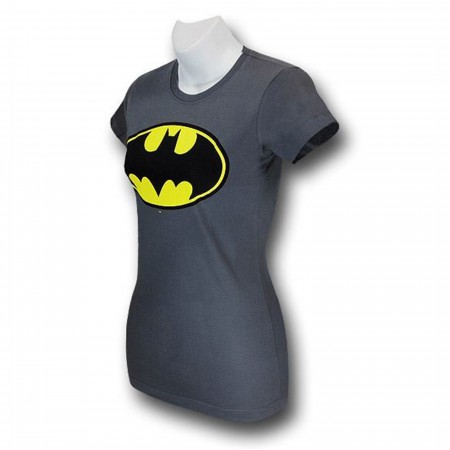 Batman Women's Symbol Charcoal T-Shirt