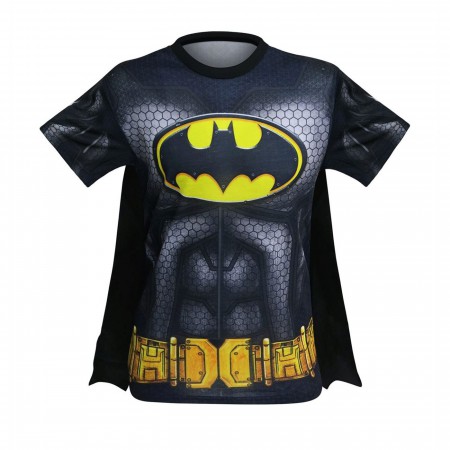 Batman Suit-Up Sublimated Caped Costume Men's T-Shirt