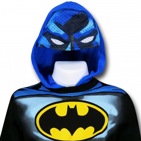 Batman Costume Hooded Kids Double-Sleeve T-Shirt
