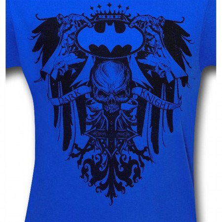 Batman Dark Knight Crest Blue Wash T-Shirt