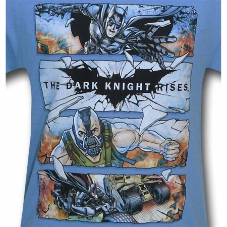 Dark Knight Rises Batman & Bane Battle Panels T-Shirt