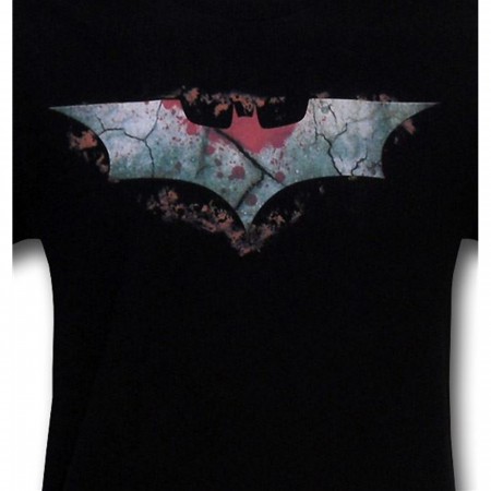 Dark Knight Rises Blood Stained Symbol T-Shirt