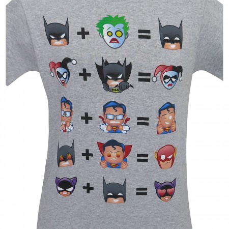 Batman and Friends Math Emoji Men's T-Shirt