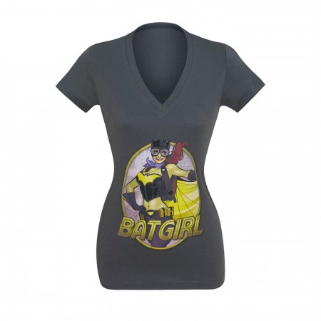 Batgirl Bombshell Women's V-Neck T-Shirt