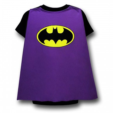 Batgirl Women's V-Neck Caped Costume T-Shirt