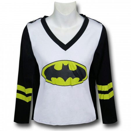 Batgirl LS V-Neck Caped Costume T-Shirt