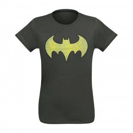 Batgirl Distressed Symbol Grey Women's T-Shirt