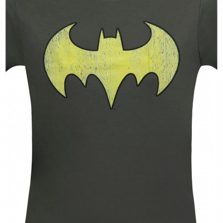 Batgirl Distressed Symbol Grey Women's T-Shirt