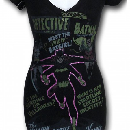 Batgirl Jr V-Neck New Batgirl Trunk T-Shirt
