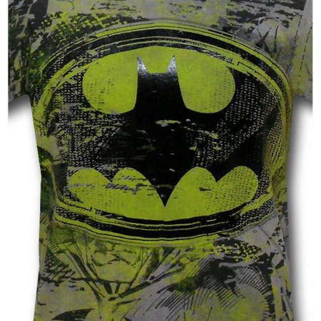 Batman Symbol Granite Wash 30 Single T-Shirt