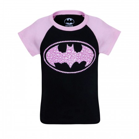 Batgirl Kids Sugar Glitter Symbol T-Shirt