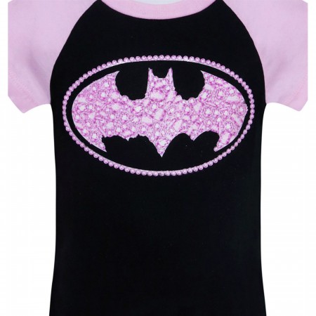 Batgirl Kids Sugar Glitter Symbol T-Shirt