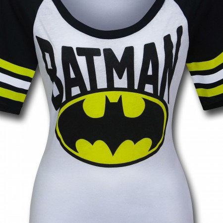Batman Women's Scoop-Neck Hockey T-Shirt