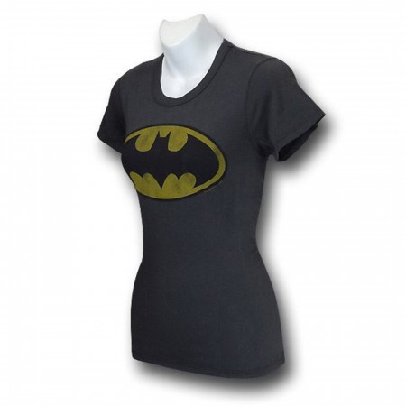 Batman Jrs Distressed Symbol Junk Food T-Shirt