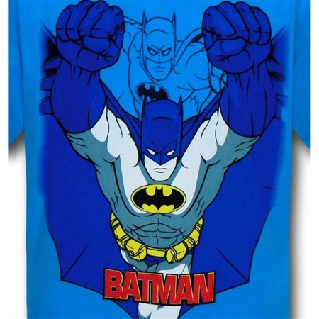 Batman Arms Raised Kids Blue T-Shirt