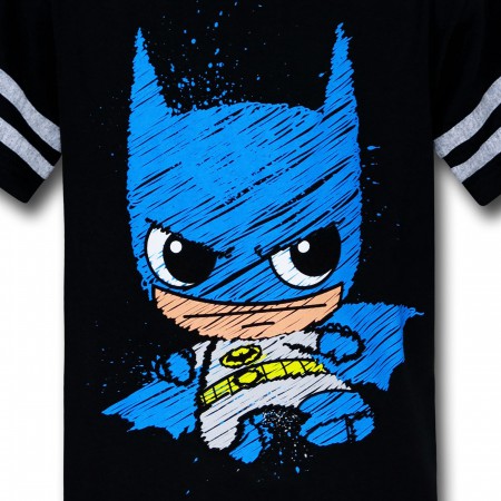 Batman Kawaii Black Athletic Kids T-Shirt