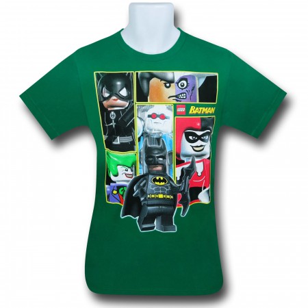 Batman & Lego Rogues Kids Green T-Shirt