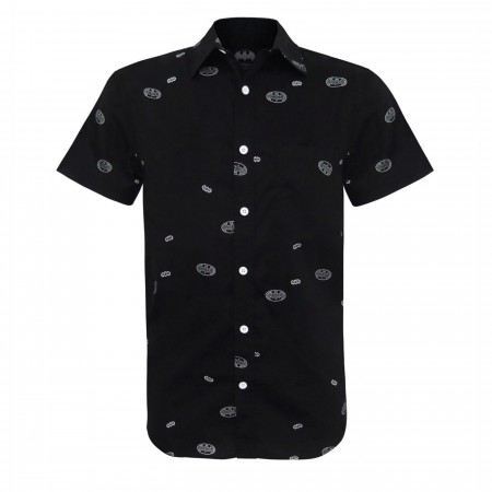 Batman Logo Men's Woven Button Down Shirt