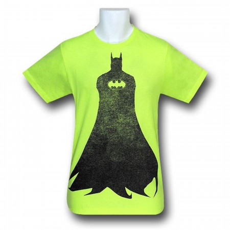 Batman Neon Yellow Grain Silhouette T-Shirt