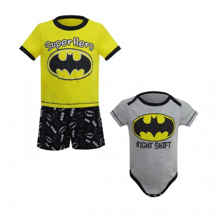 Batman Superhero Night Shift Newborn 3-Piece Set