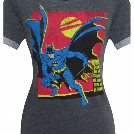 Batman Night Prowler Burnout Ringer Women's T-Shirt