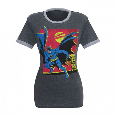 Batman Night Prowler Burnout Ringer Women's T-Shirt