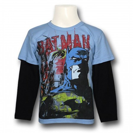 Batman On Time 30s Toddler Long Sleeve T-Shirt