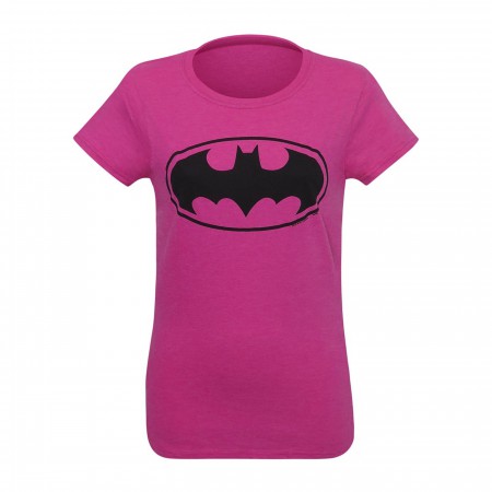 Batman Symbol Women's Pink T-Shirt