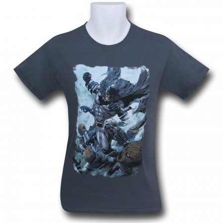 Batman Punch on Grey T-Shirt