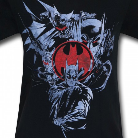 Batman Red Signal Black T-Shirt