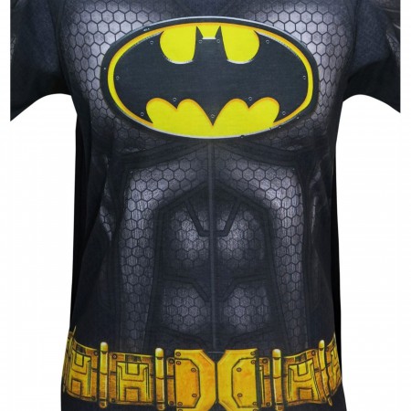 Batman Suit-Up Sublimated Caped Costume Kids T-Shirt