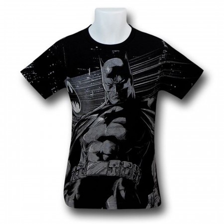 Batman Signal In the City All-Over Print T-Shirt