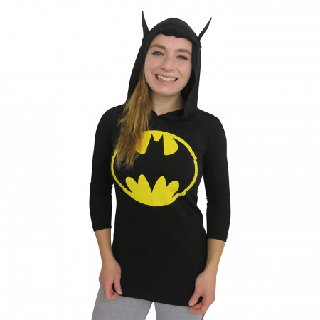 Batman Signal Women's Hooded Long Sleeve T-Shirt