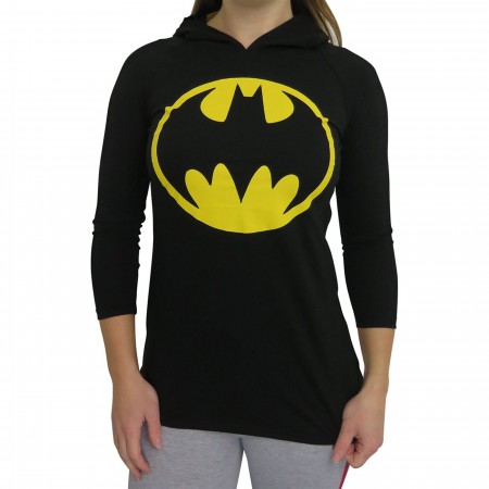 Batman Signal Women's Hooded Long Sleeve T-Shirt