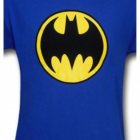 Batman Bat Signal Blue Kids T-Shirt