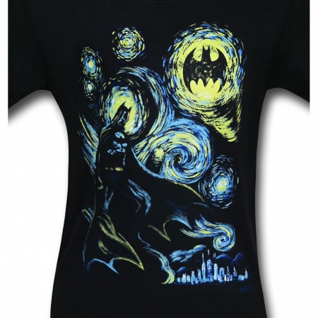 Batman Starry Night Abstract Men's T-Shirt