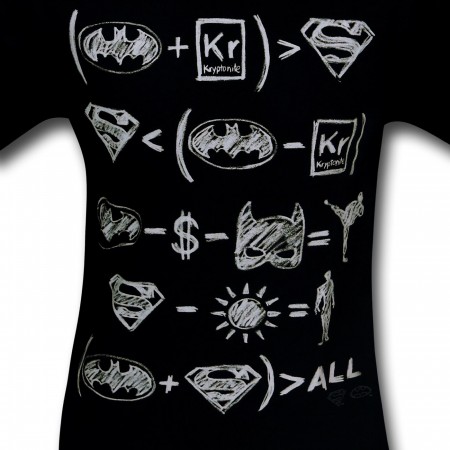 Batman Superman Hero Equations T-Shirt