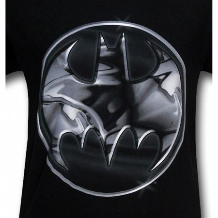 Batman Chrome Metal Symbol T-Shirt