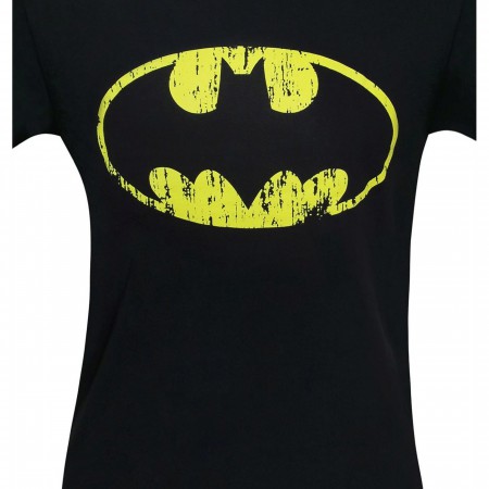 Batman Distressed Symbol Black T-Shirt