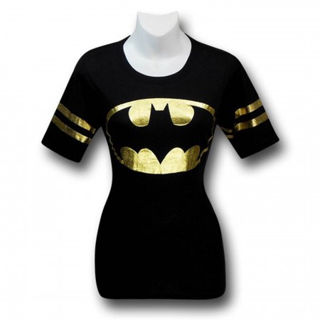 Batman Symbol Foil Women's Athletic T-Shirt