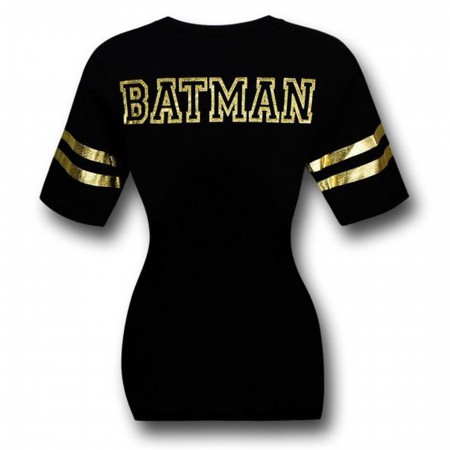 Batman Symbol Foil Women's Athletic T-Shirt