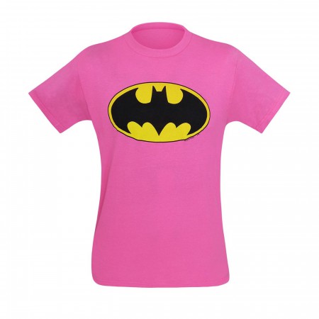 Batman Kids Pink Symbol T-Shirt