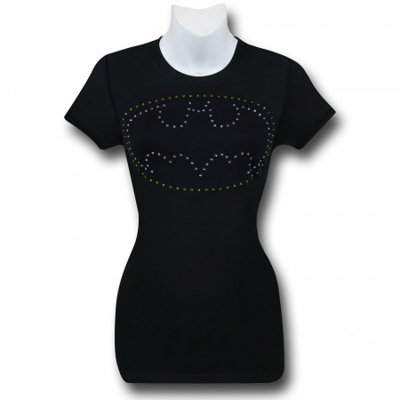 Batman Rhinestone Symbol Women's T-Shirt
