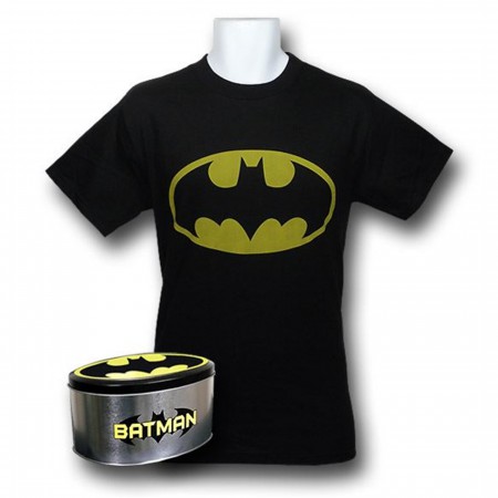 Batman Symbol T-Shirt In A Tin