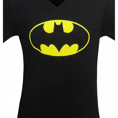 Batman Traditional Symbol Men's V-Neck T-Shirt