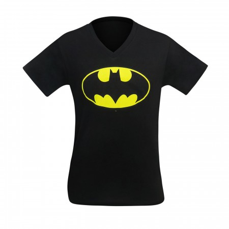 Batman Traditional Symbol Men's V-Neck T-Shirt