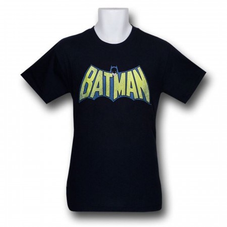 Batman Distressed Logo Navy Kids T-Shirt