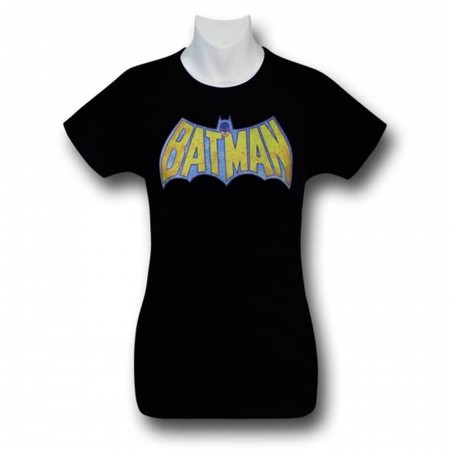 Batman Black Vintage Logo Women's T-Shirt